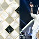 Vector marble seamless pattern with golden geometric diagonal lines, left; Tyrese Gibson speaks onstage during Universal Pictures Presents The Road To F9 Concert and Trailer Drop on January 31, 2020 in Miami, Florida.